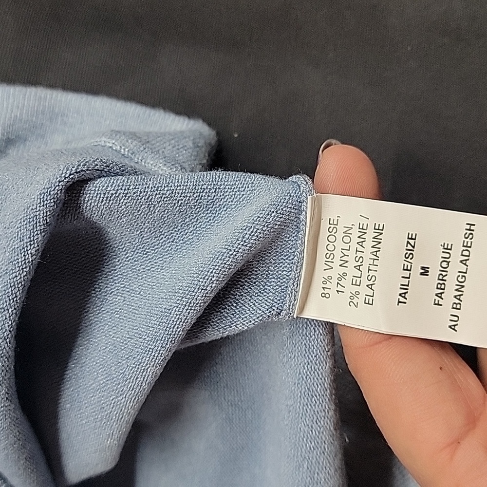 NWT Suzy Shier Comfy Viscose/Rayon/Elastane Long Sleeve Curved Hem Top Size M - Picture 10 of 10